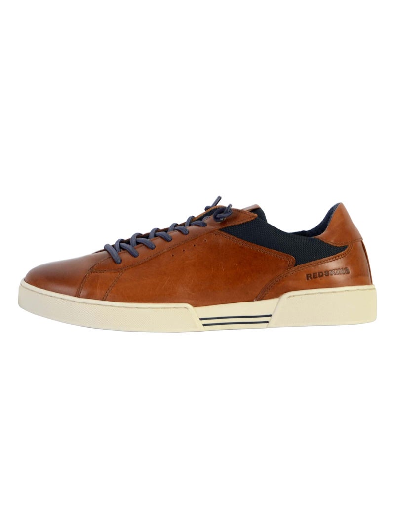 Basket Cuir Redskins Wester Marron - Kiabi