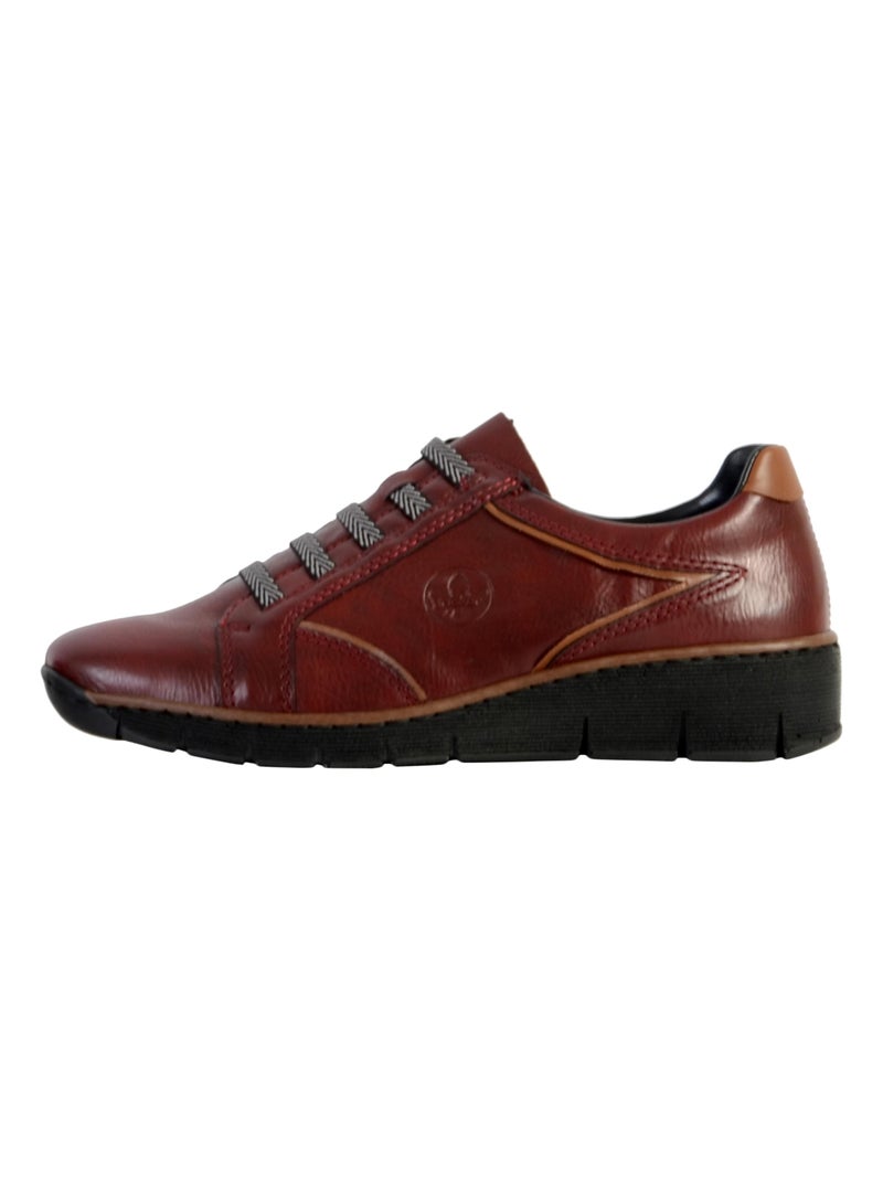 Basket Cuir Rieker Eagle Rouge - Kiabi