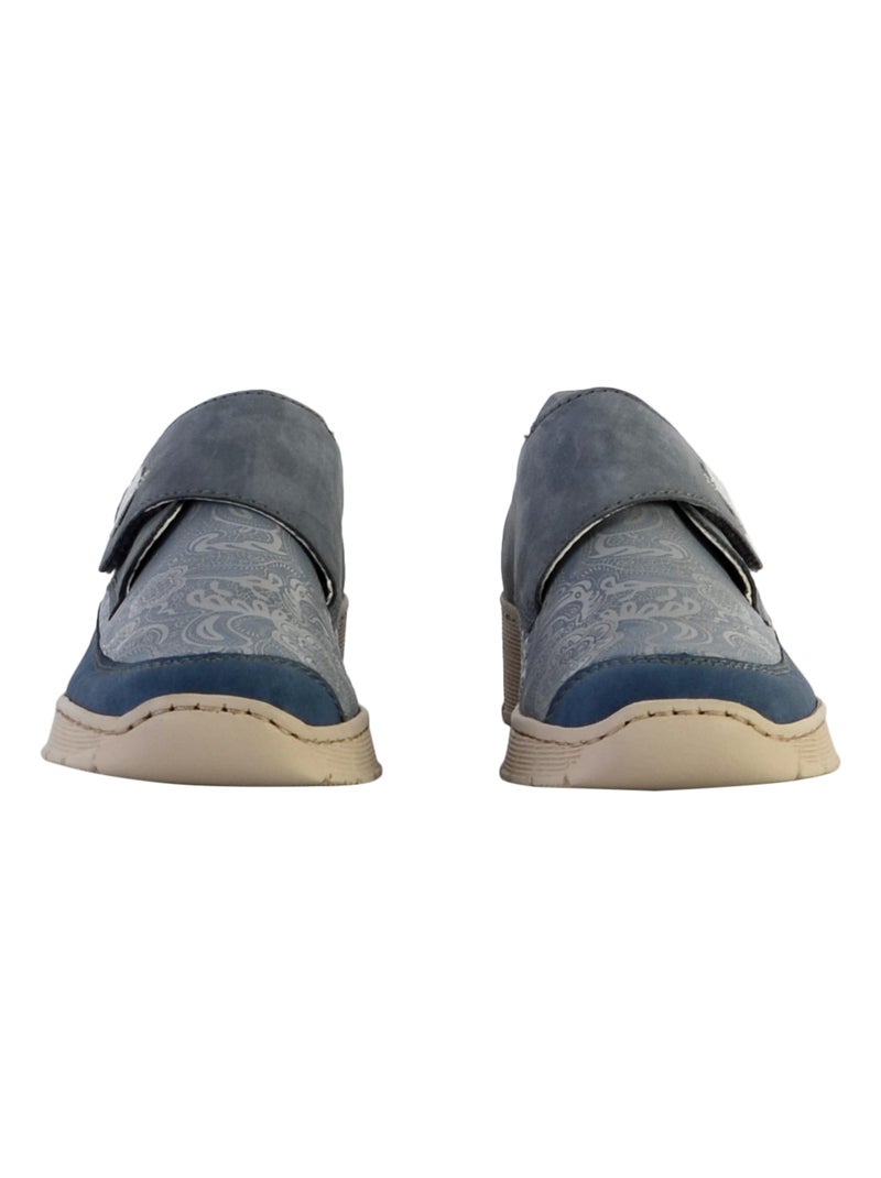 Basket Cuir Rieker Kuwait Bleu - Kiabi