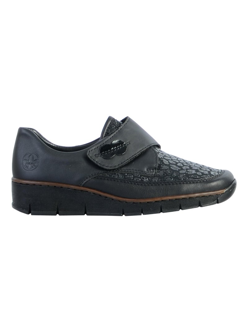 Basket Cuir Rieker Kuwait Noir - Kiabi