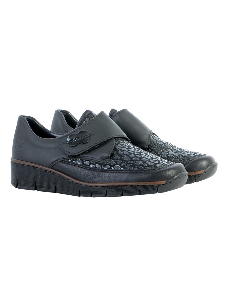 Basket Cuir Rieker Kuwait Noir - Kiabi