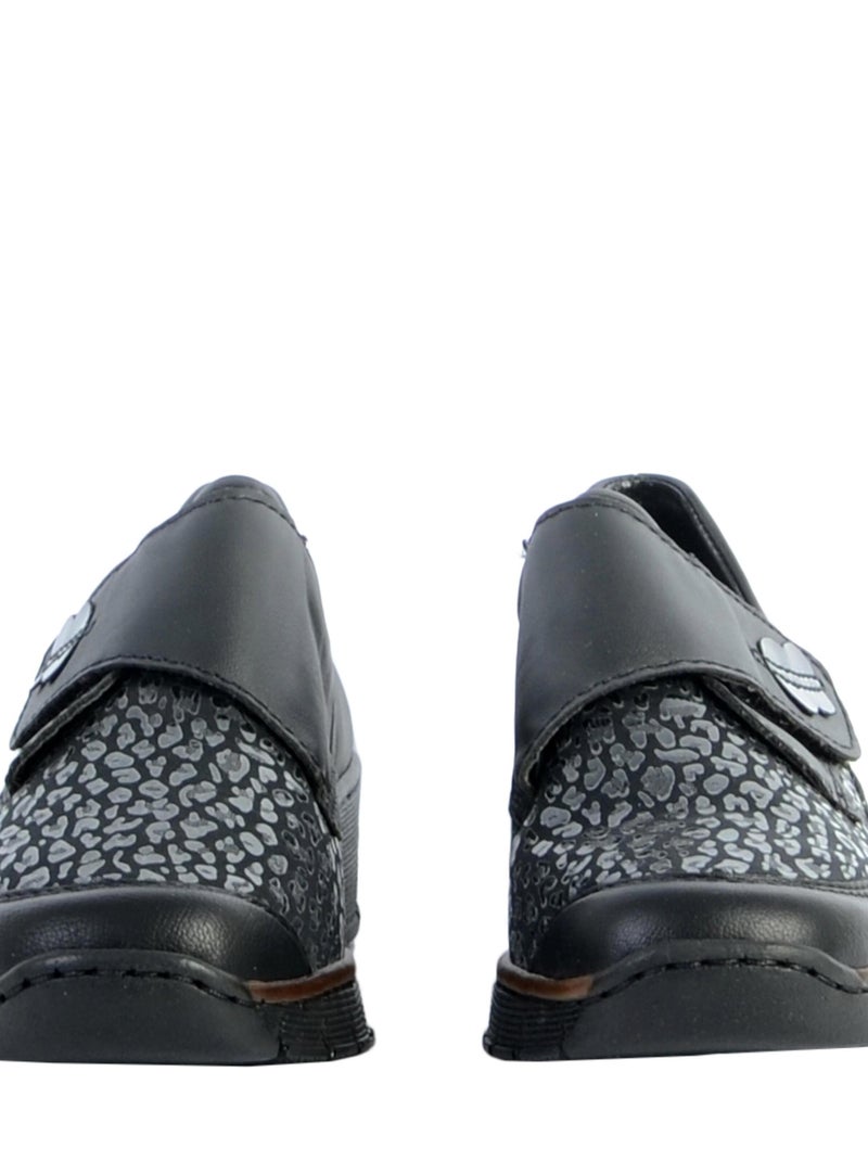 Basket Cuir Rieker Kuwait Noir - Kiabi