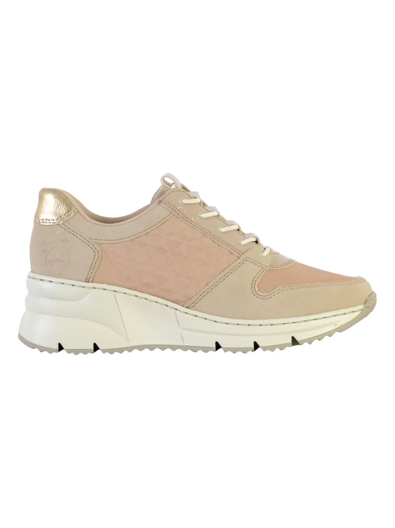 Basket Cuir Rieker Morelia Beige - Kiabi
