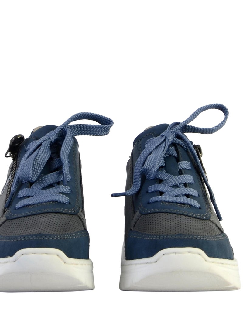 Basket Cuir Rieker Morelia Bleu - Kiabi