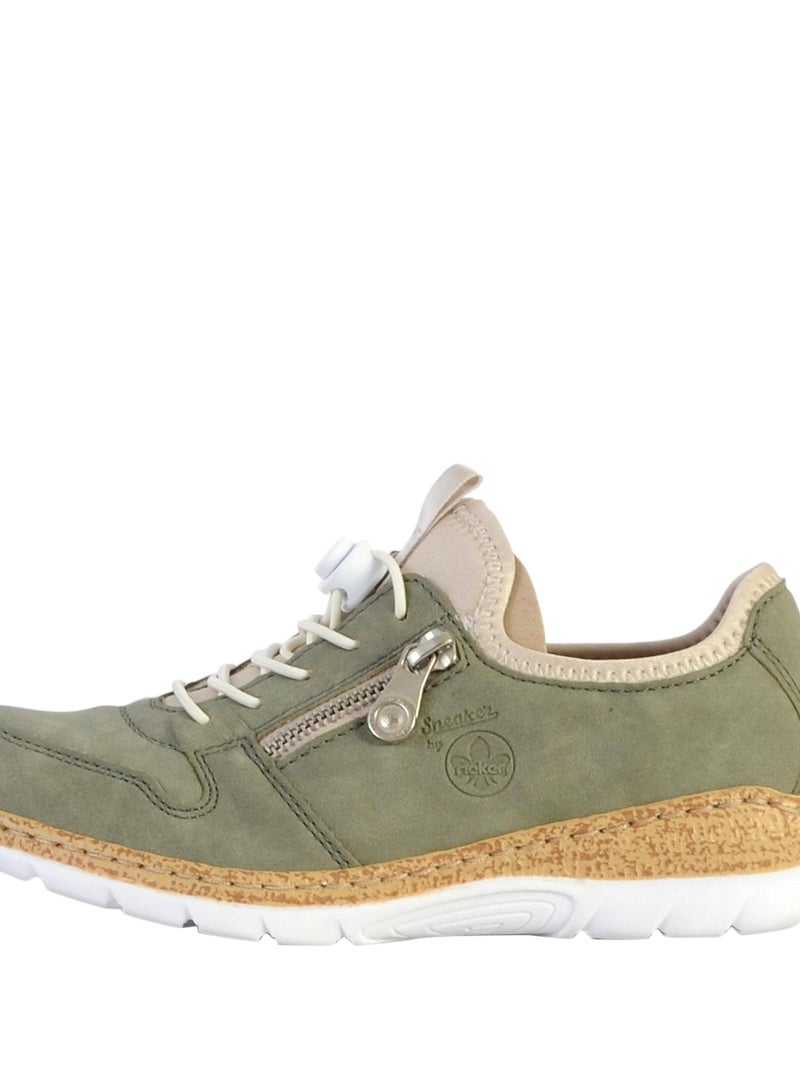 Basket Cuir Rieker Nabukino Vert - Kiabi