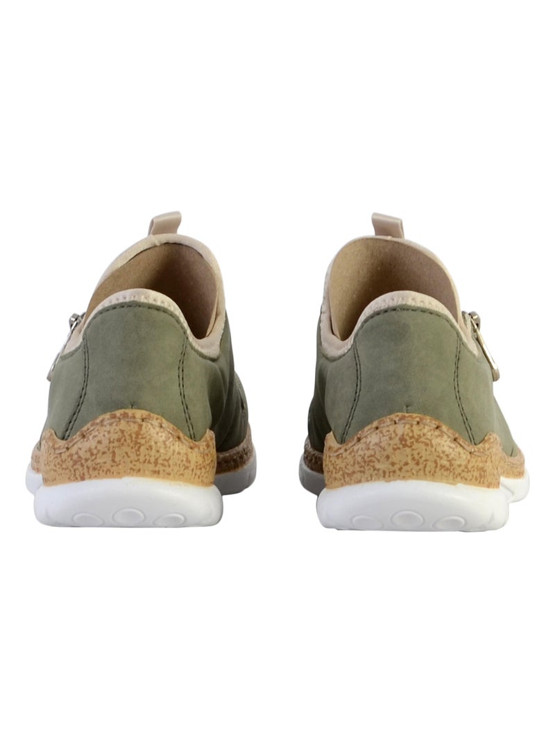 Basket Cuir Rieker Nabukino Vert - Kiabi