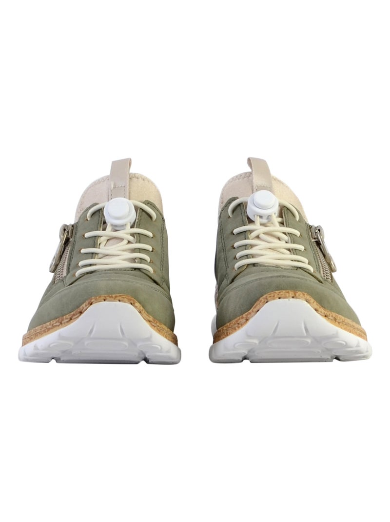 Basket Cuir Rieker Nabukino Vert - Kiabi