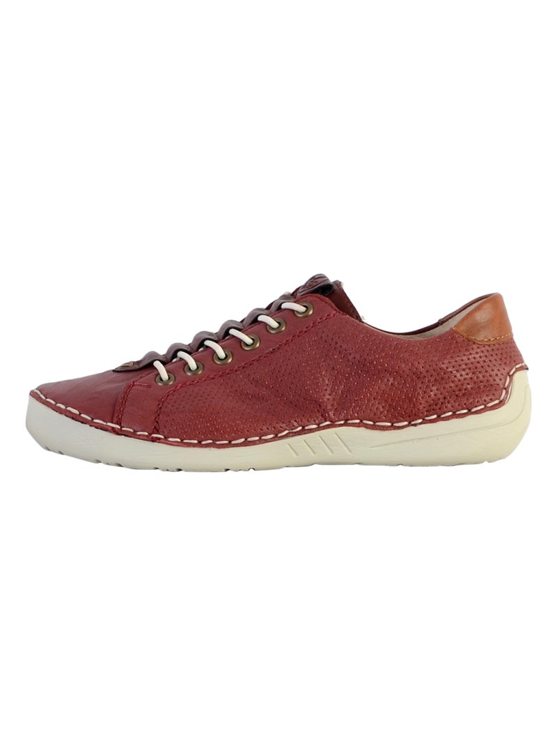 Basket Cuir Rieker Ottawa Rouge - Kiabi