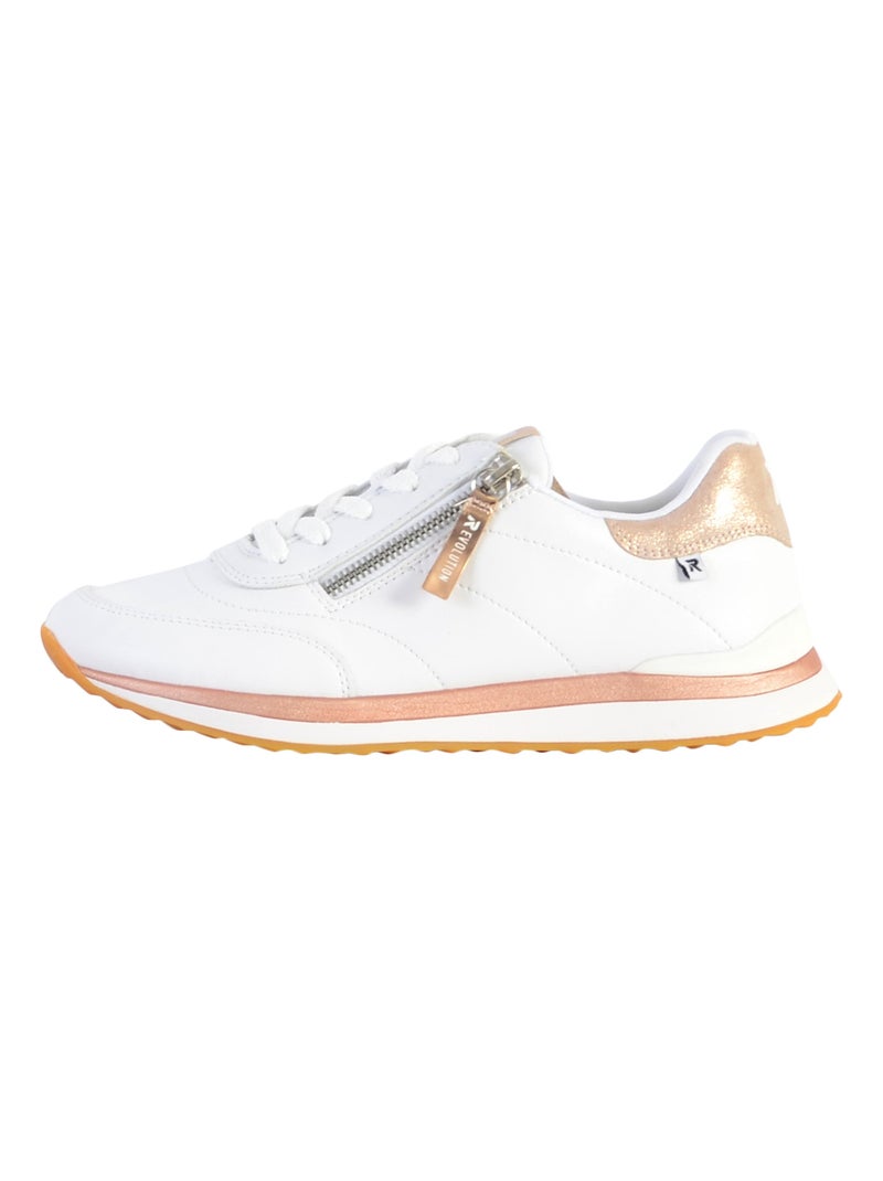 Basket Cuir Rieker Revolution Miror Blanc - Kiabi