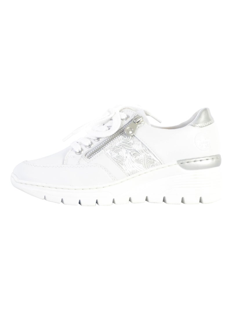 Basket Cuir Rieker Rock Blanc - Kiabi