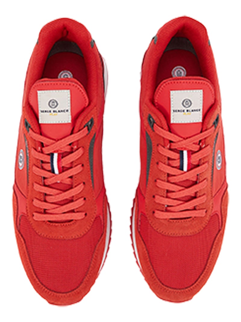 Basket Cuir Serge Blanco Chamonix Rouge - Kiabi