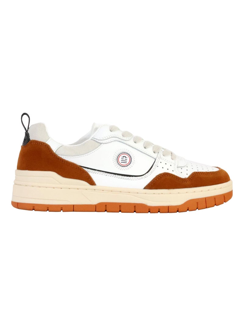 Basket Cuir Serge Blanco Vernaz Orange - Kiabi