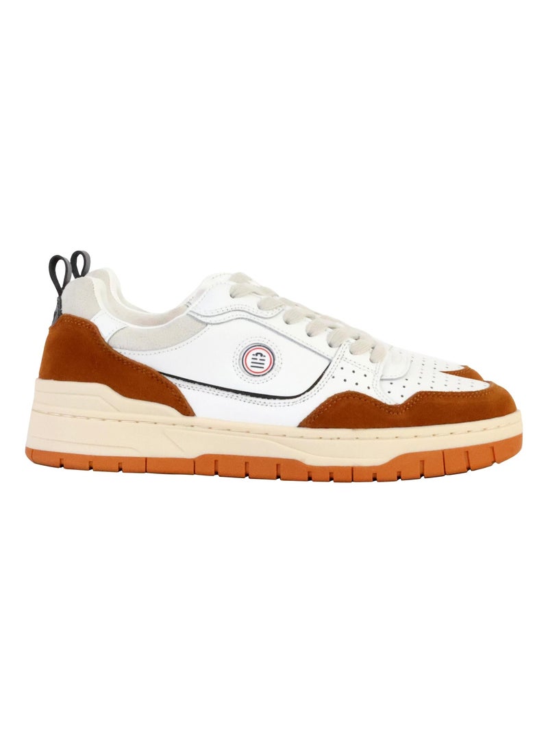 Basket Cuir Serge Blanco Vernaz Orange - Kiabi
