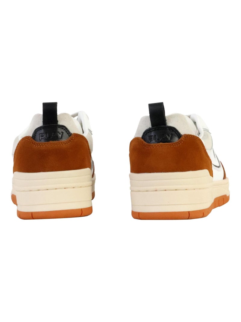 Basket Cuir Serge Blanco Vernaz Orange - Kiabi