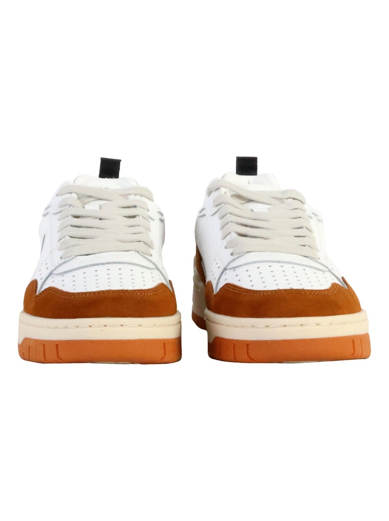 Basket Cuir Serge Blanco Vernaz Orange - Kiabi