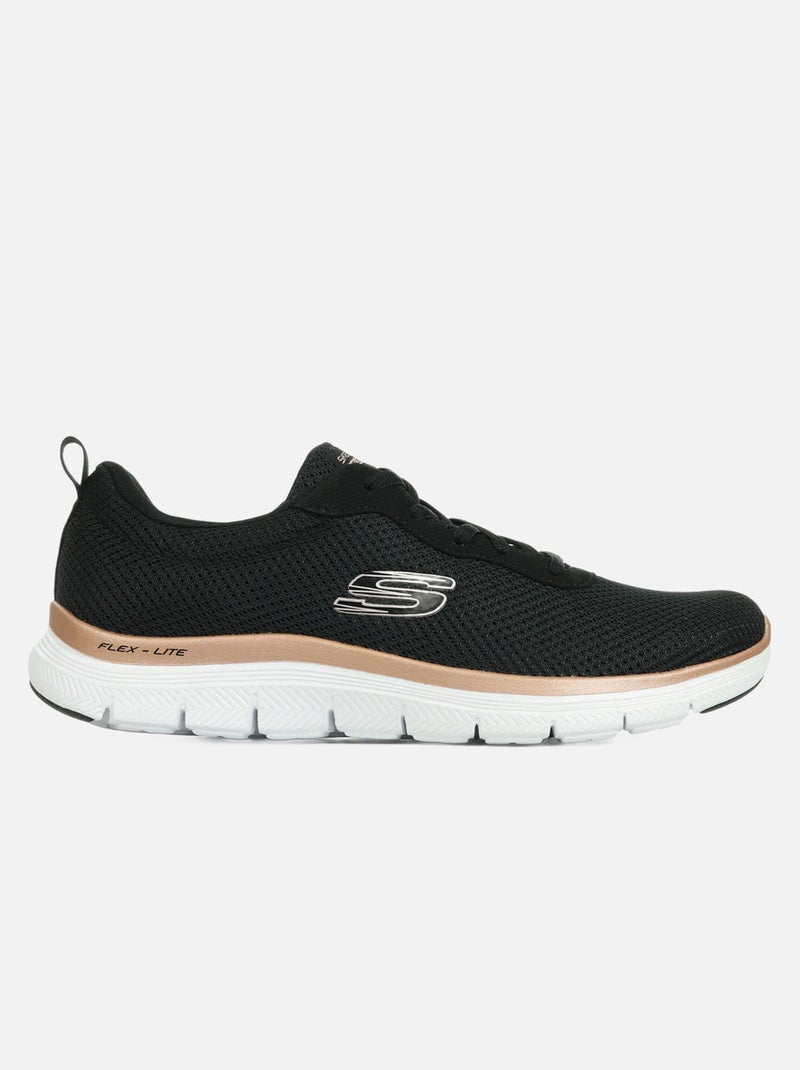 Basket Cuir Skechers Active Flow Noir - Kiabi