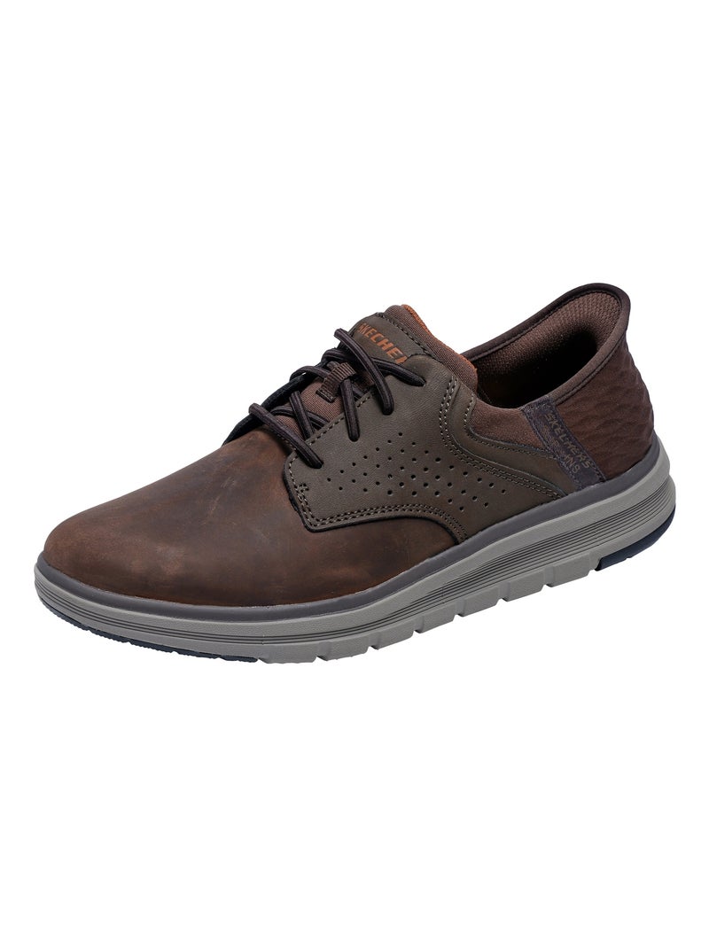 Basket Cuir Skechers Yates Marron - Kiabi