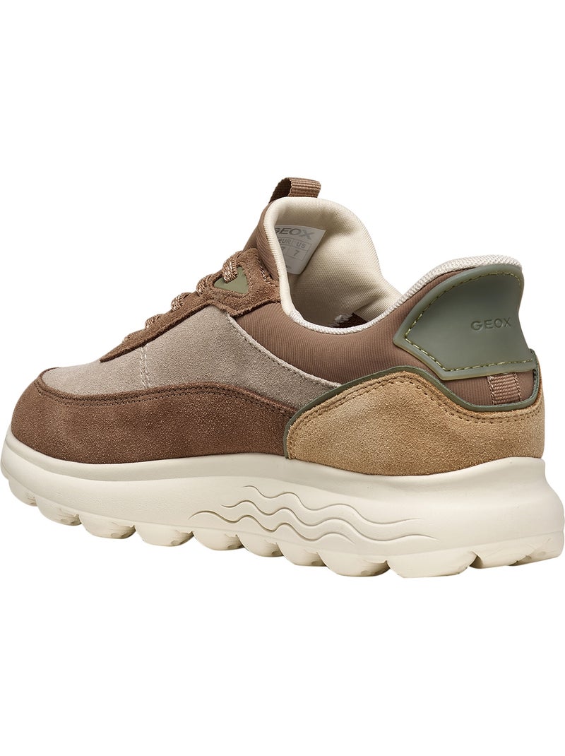 Basket cuir spherica plus geox Beige - Kiabi