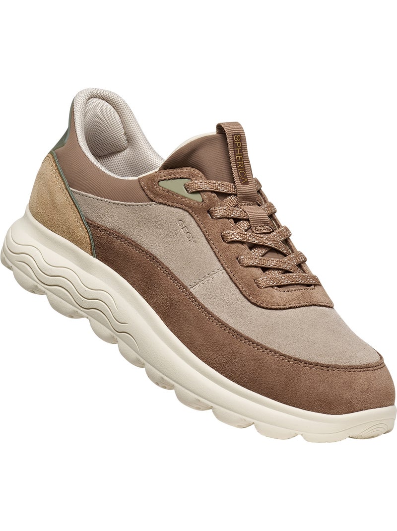 Basket cuir spherica plus geox Beige - Kiabi