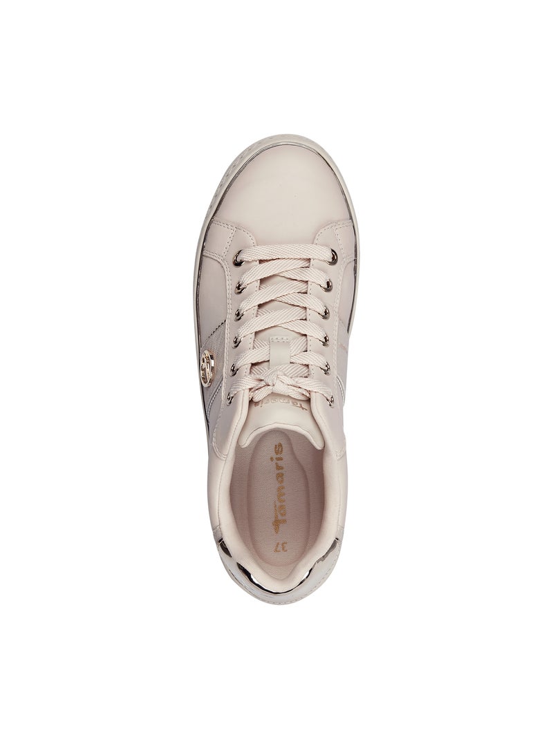 Basket Cuir Tamaris Beige - Kiabi
