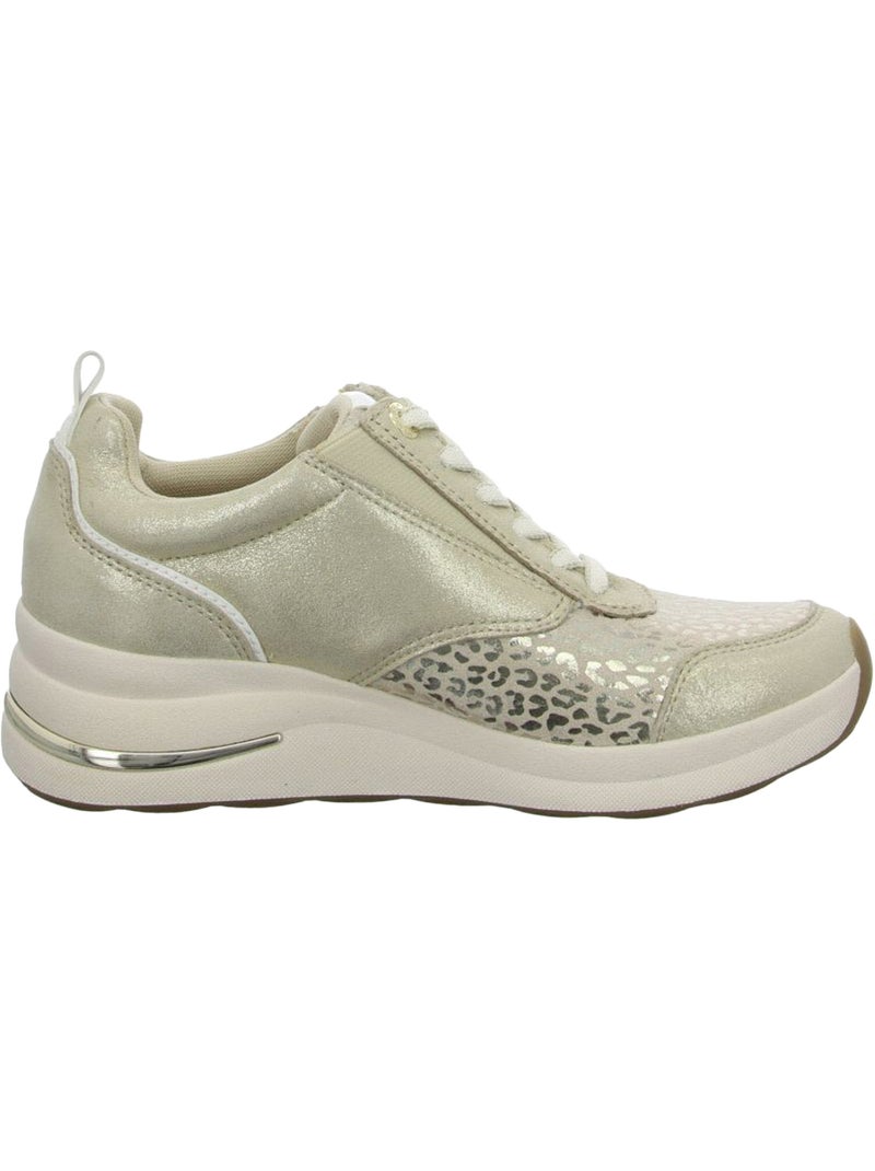 Basket Cuir Tamaris Beige - Kiabi