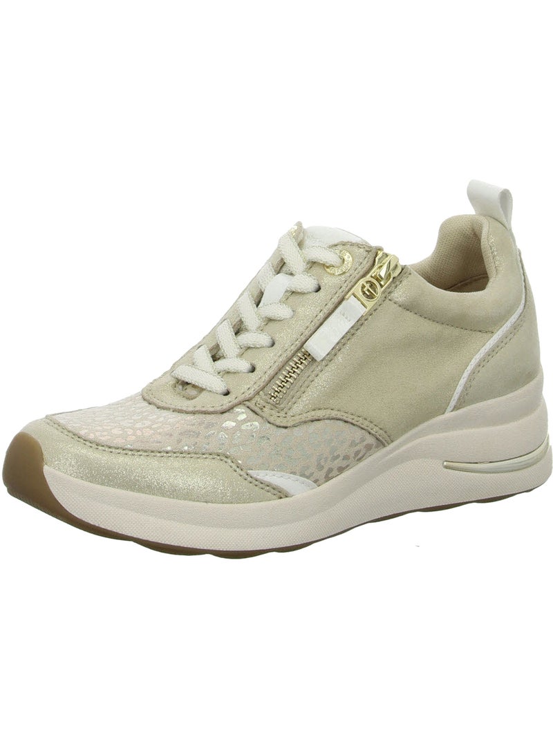 Basket Cuir Tamaris Beige - Kiabi