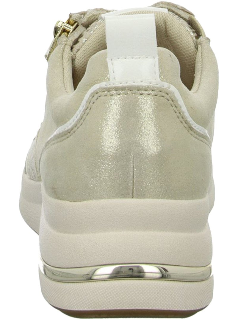Basket Cuir Tamaris Beige - Kiabi