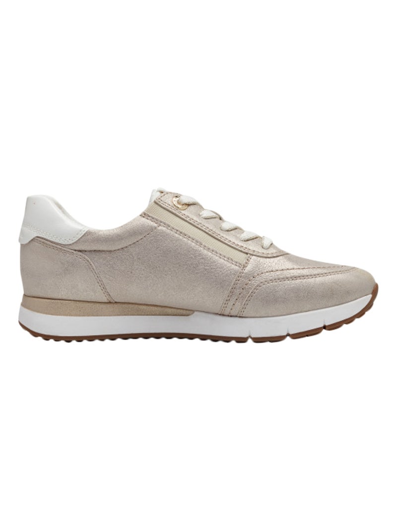 Basket Cuir Tamaris Beige - Kiabi