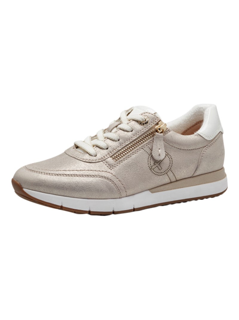 Basket Cuir Tamaris Beige - Kiabi