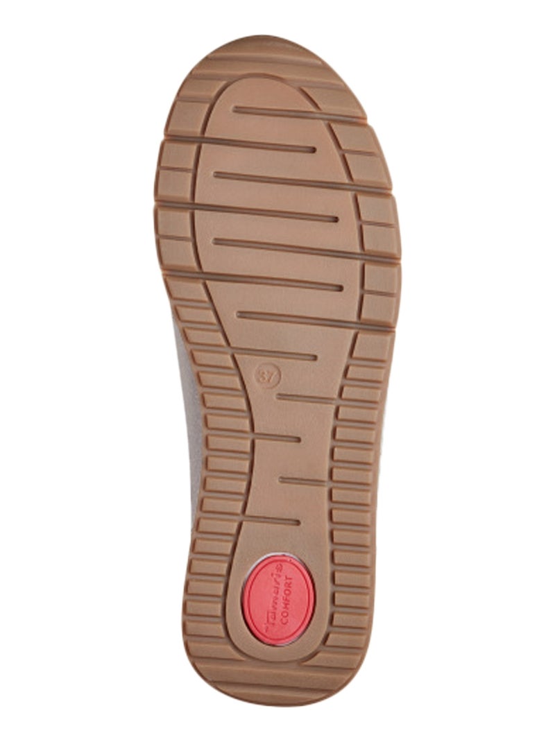 Basket Cuir Tamaris Beige - Kiabi
