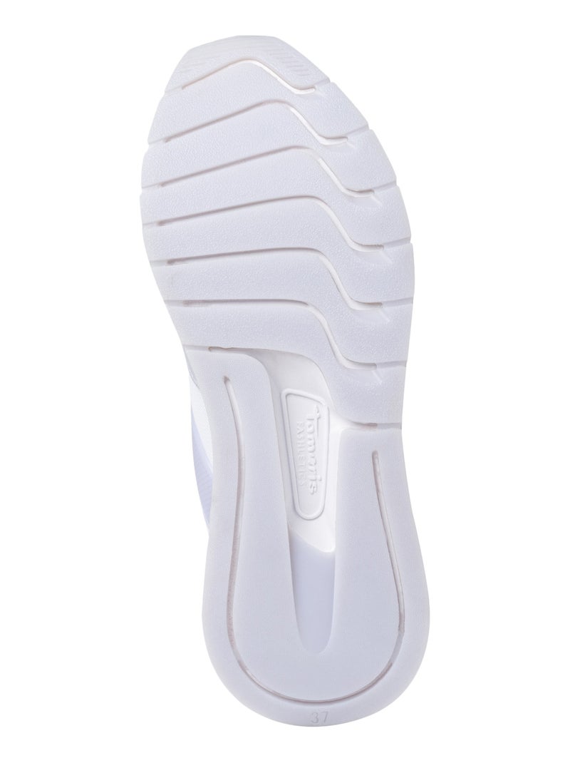 Basket Cuir Tamaris Blanc Bleu - Kiabi