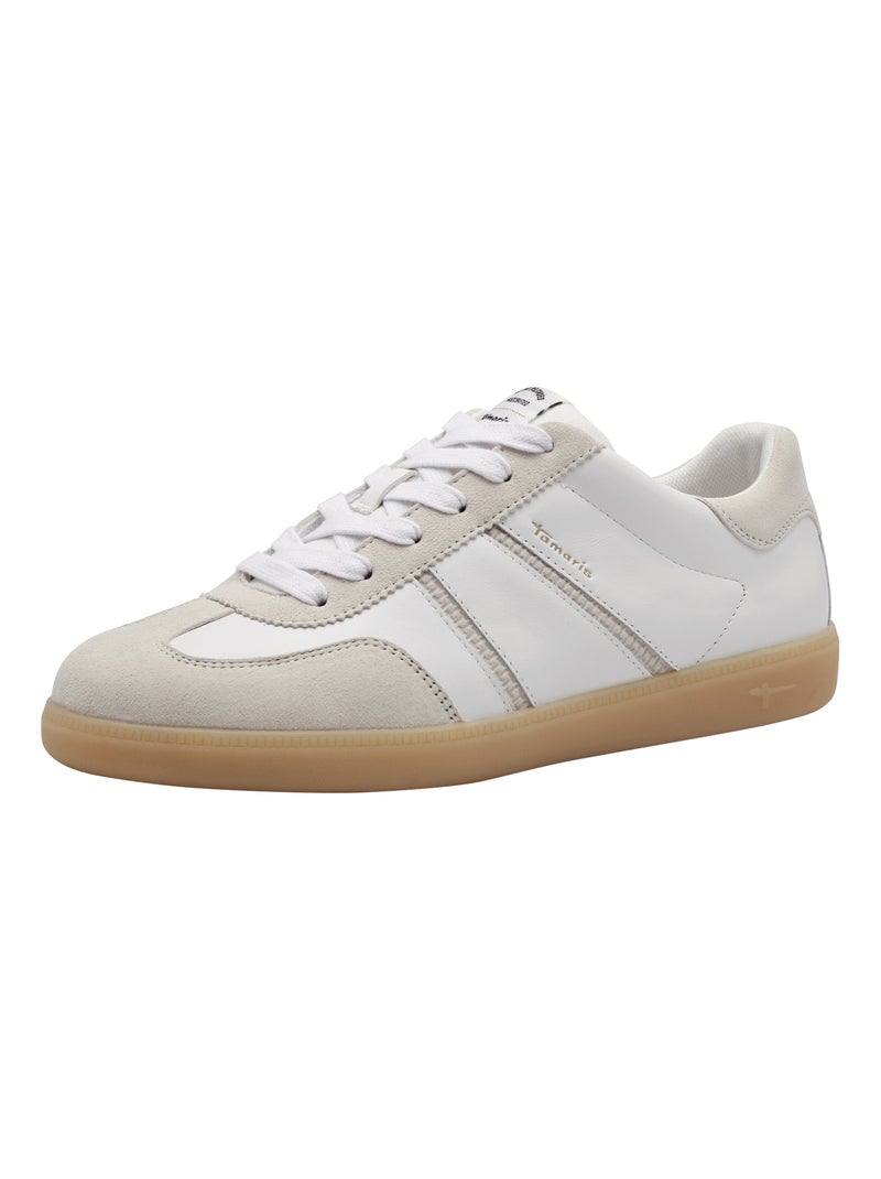 Basket Cuir Tamaris Blanc - Kiabi