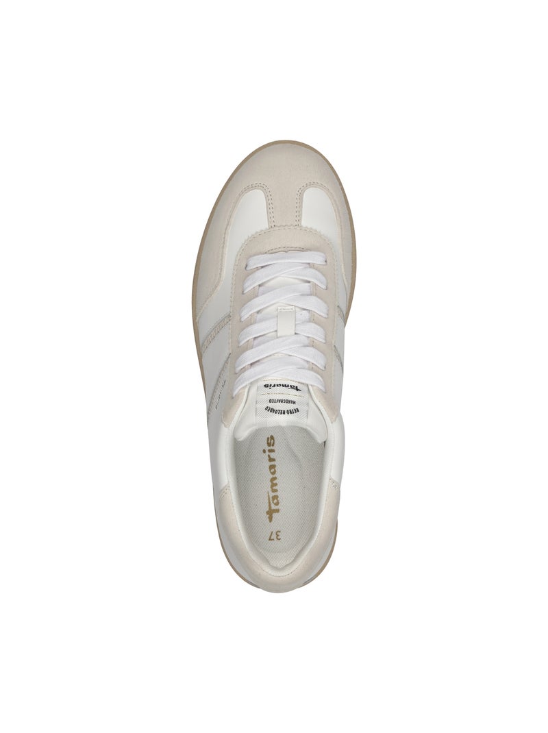 Basket Cuir Tamaris Blanc - Kiabi
