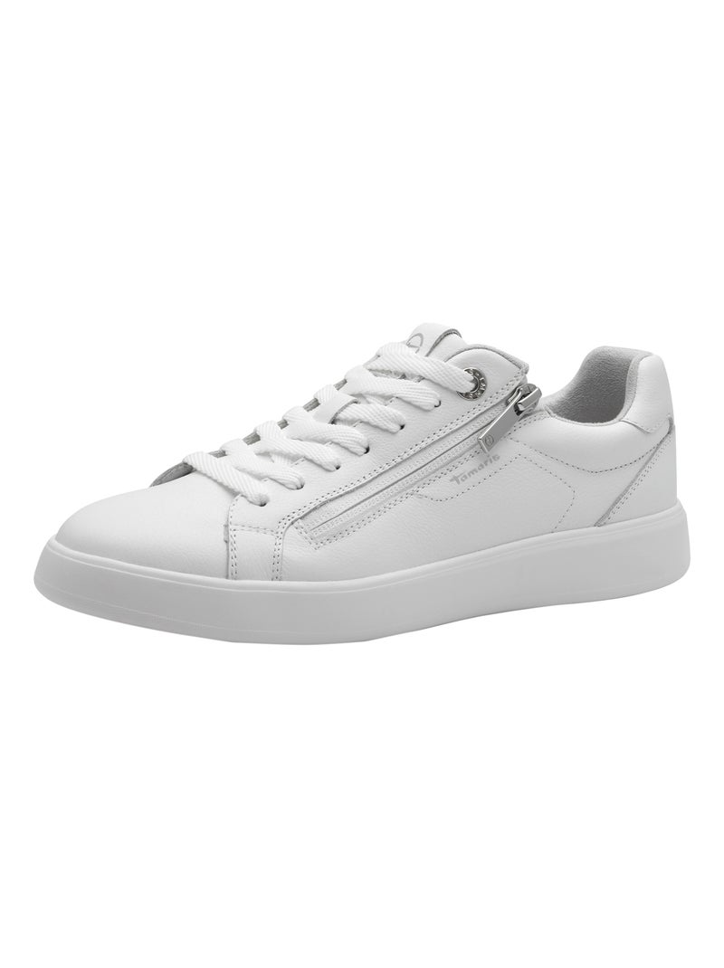 Basket Cuir Tamaris Blanc - Kiabi