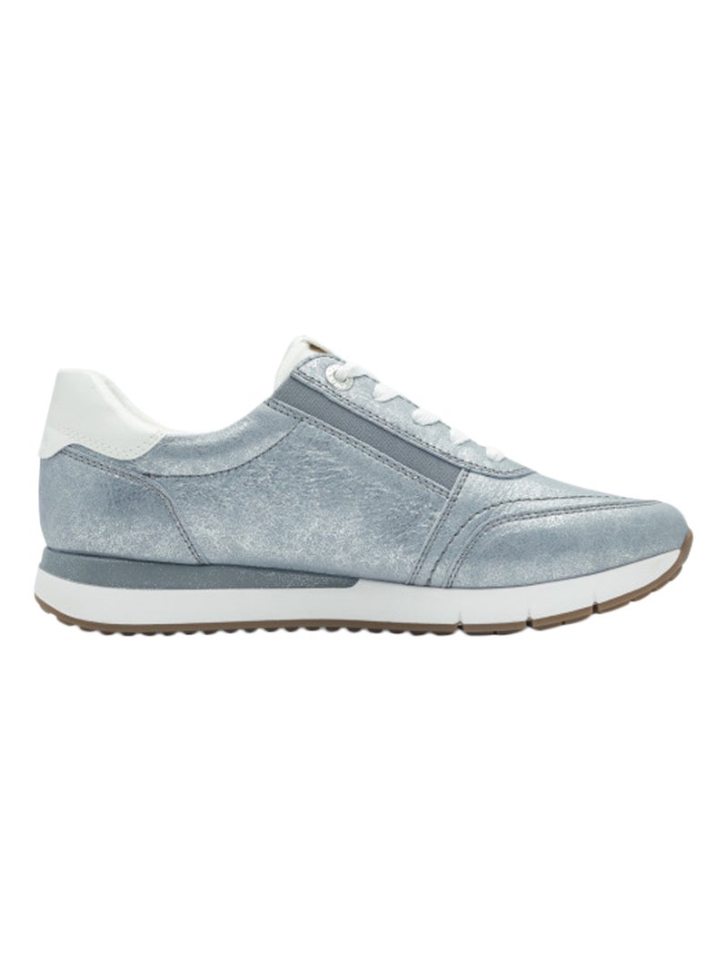 Basket Cuir Tamaris Bleu - Kiabi
