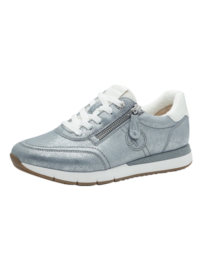 Basket Cuir Tamaris Bleu - Kiabi