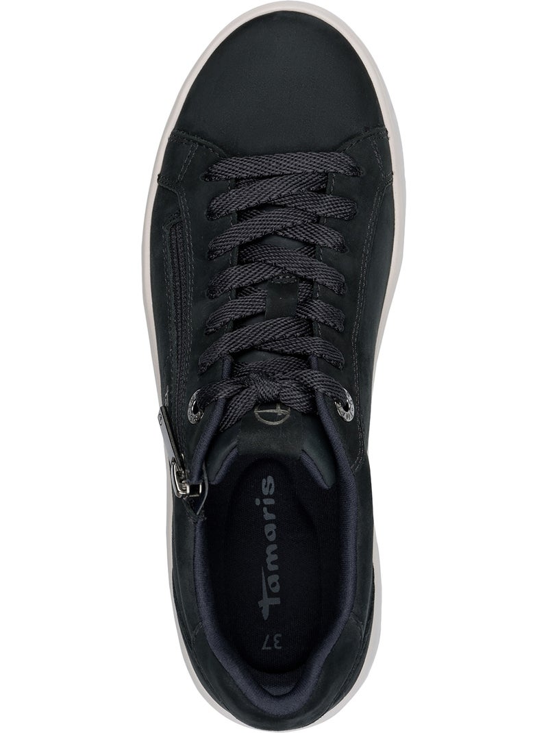 Basket Cuir Tamaris Bleu marine - Kiabi