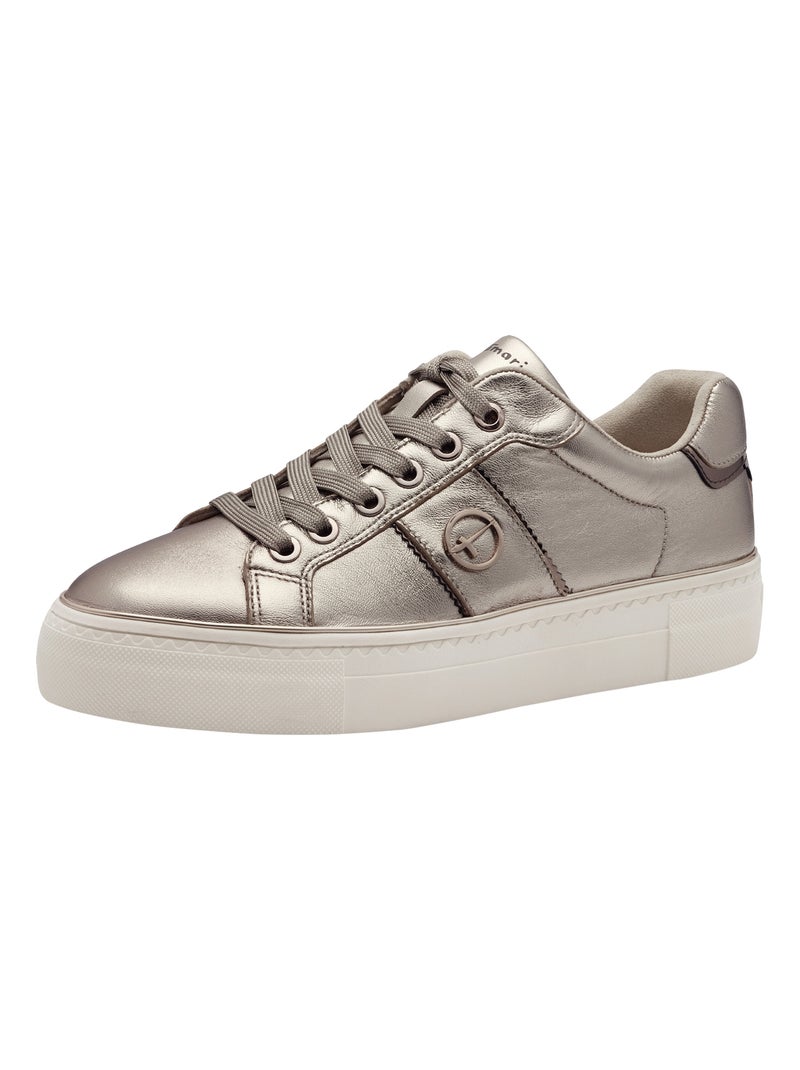 Basket Cuir Tamaris Doré/or - Kiabi