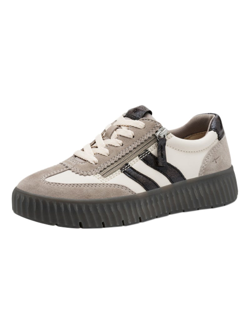 Basket Cuir Tamaris Gris - Kiabi
