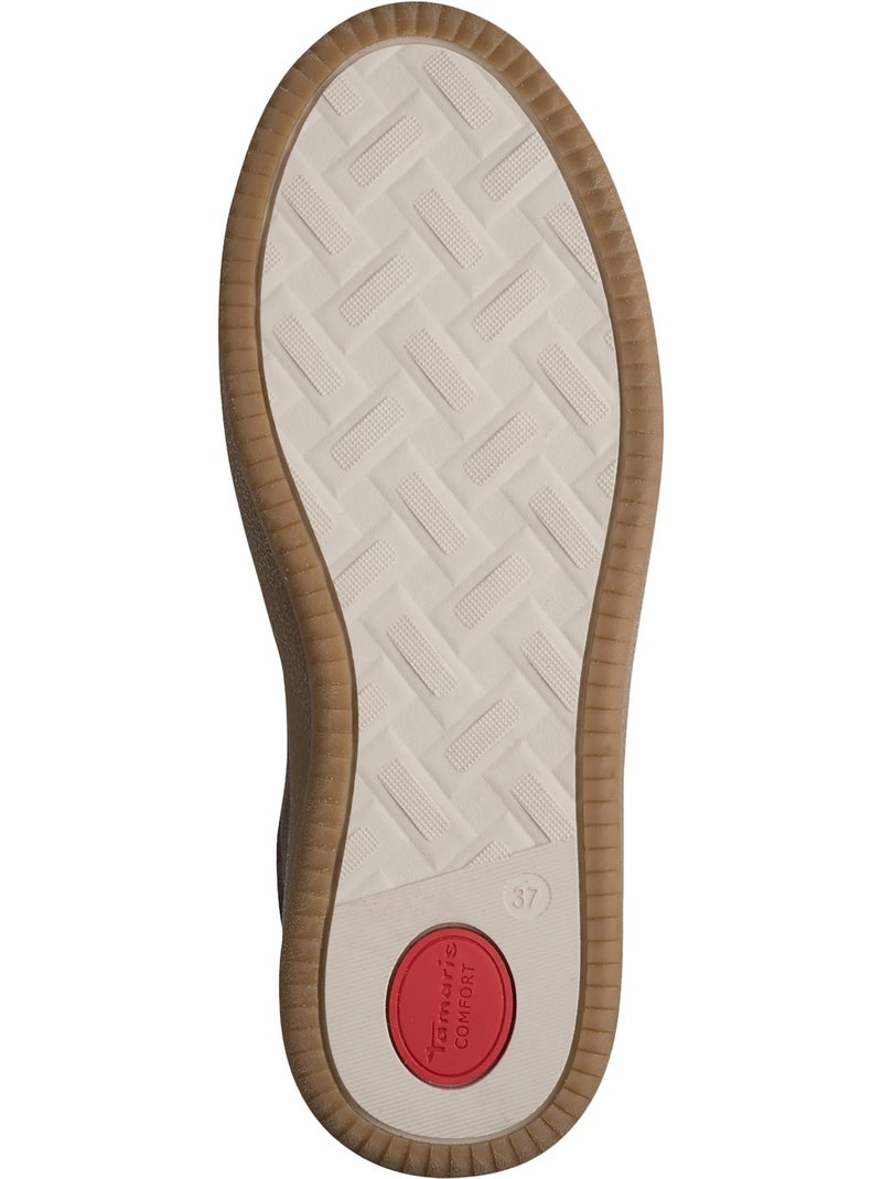 Basket cuir tamaris Gris - Kiabi