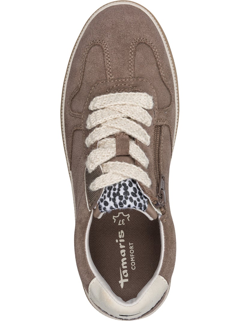Basket cuir tamaris Gris - Kiabi