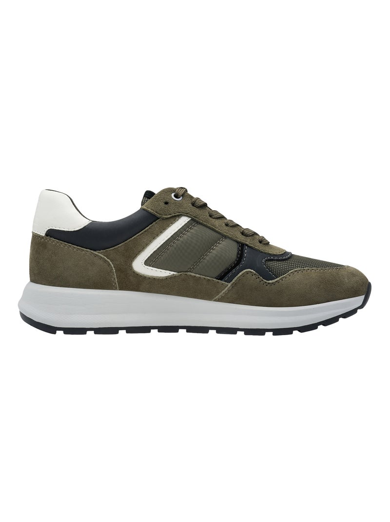 Basket Cuir Tamaris Kaki - Kiabi