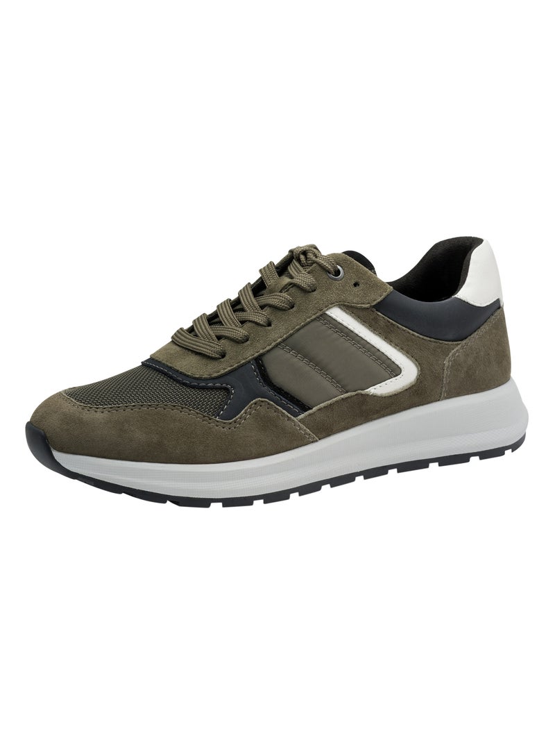 Basket Cuir Tamaris Kaki - Kiabi