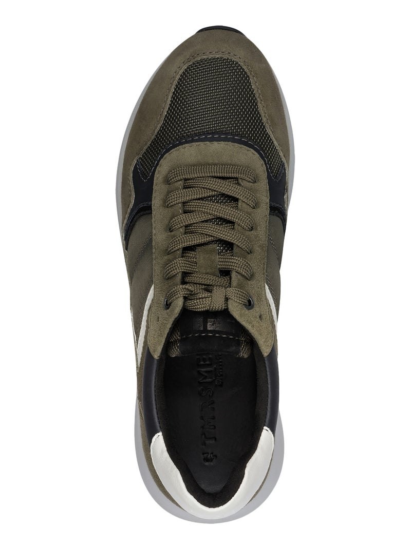 Basket Cuir Tamaris Kaki - Kiabi