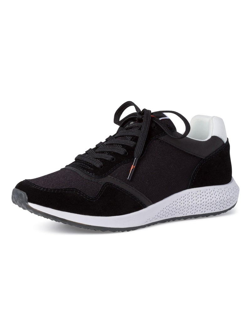 Basket Cuir Tamaris Noir - Kiabi