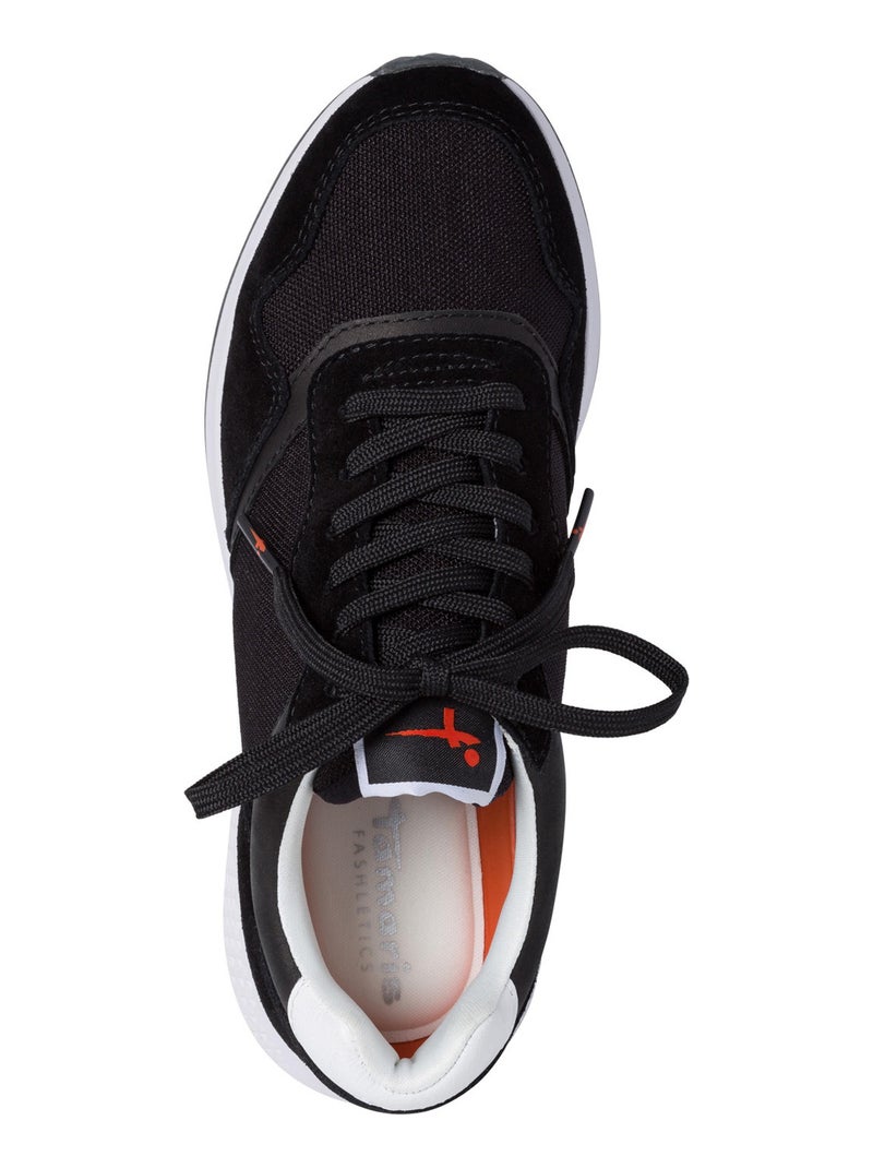 Basket Cuir Tamaris Noir - Kiabi