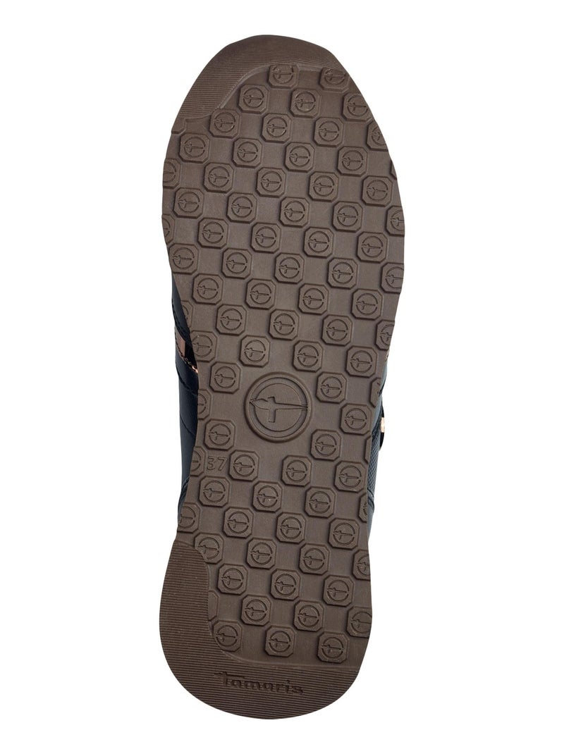 Basket Cuir Tamaris Noir - Kiabi