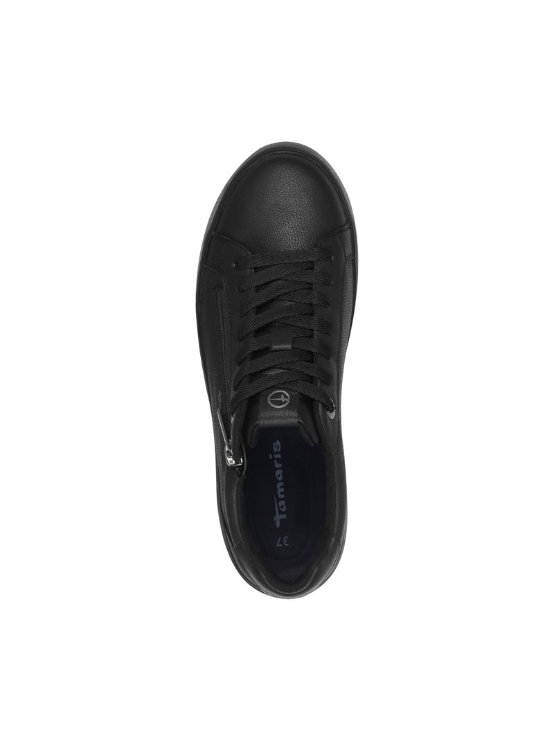 Basket Cuir Tamaris Noir - Kiabi