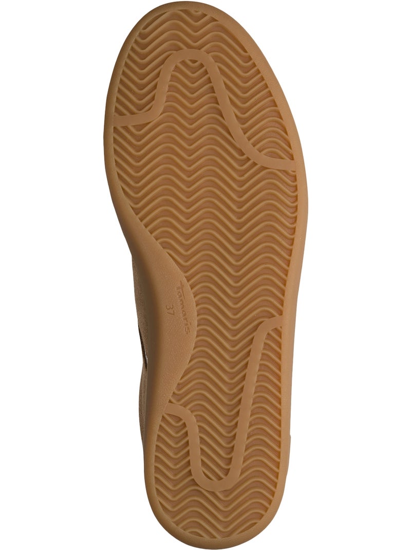 Basket Cuir Tamaris Taupe - Kiabi