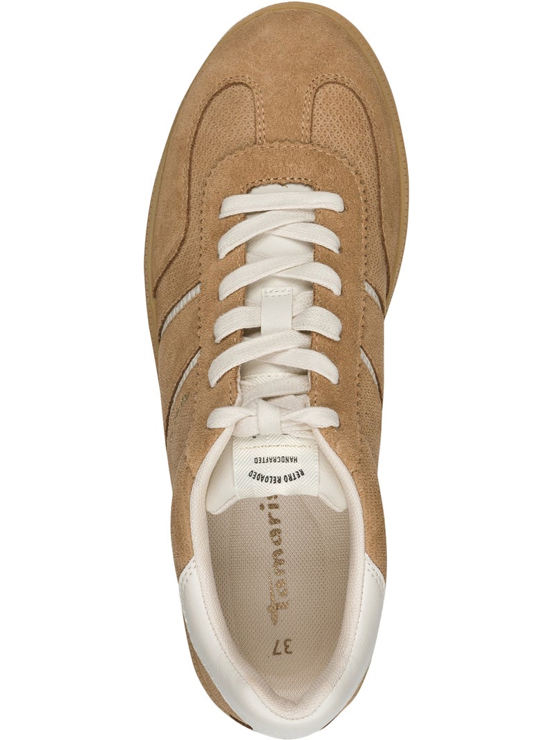 Basket Cuir Tamaris Taupe - Kiabi